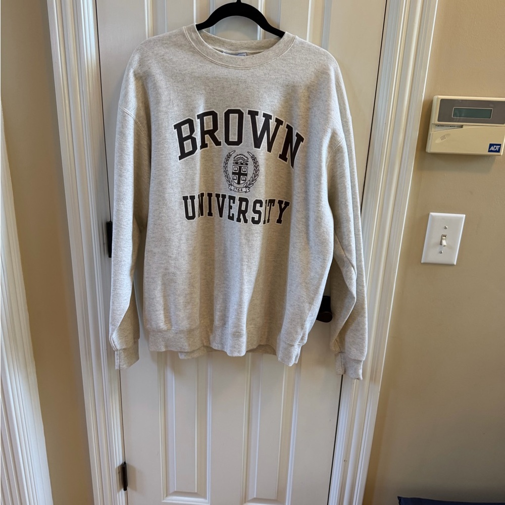 Brown University Gray Crewneck Sweatshirt, Size XL